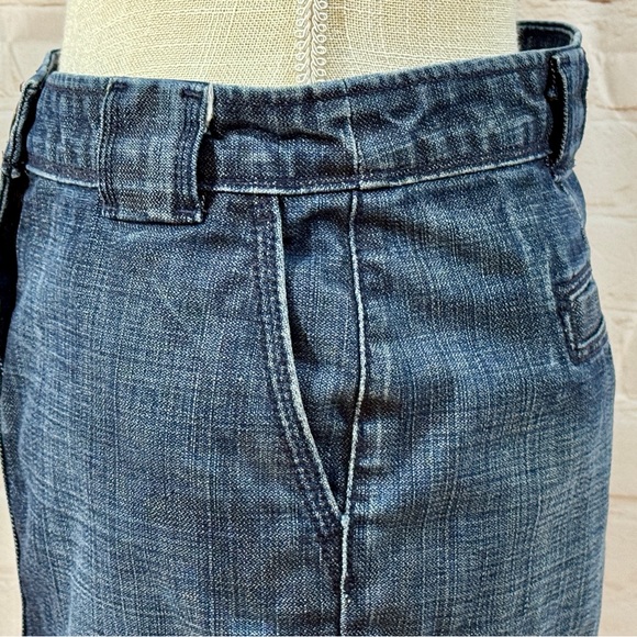 J. Crew Jean Skirt Denim Dark Wash Blue Pockets XS 0 - Picture 7 of 9
